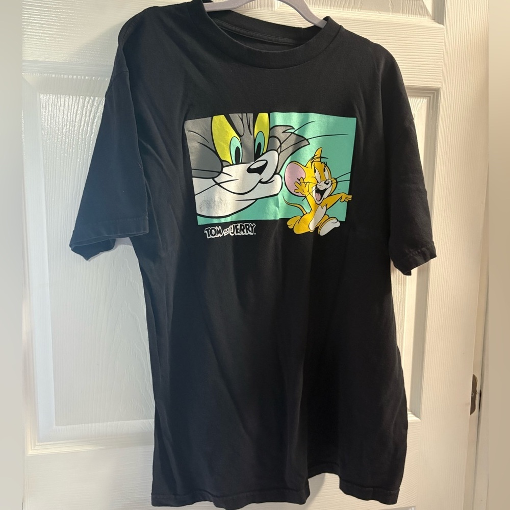 Tom & Jerry Black T Shirt Tom & Jerry Graphic XLT men’s shirt